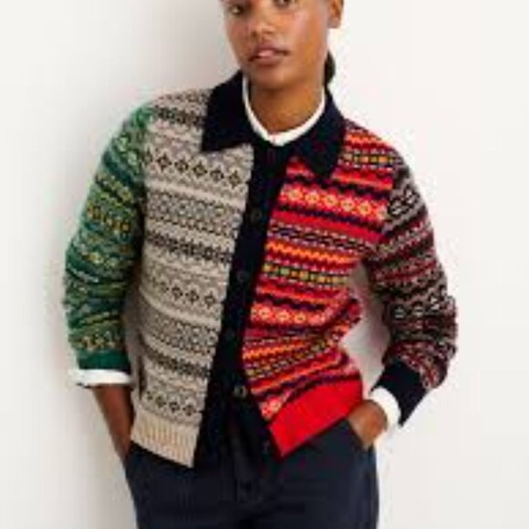 Alex Mill Sweaters - Alex Mill Alma Fair Isle Wool Cardigan Sz L